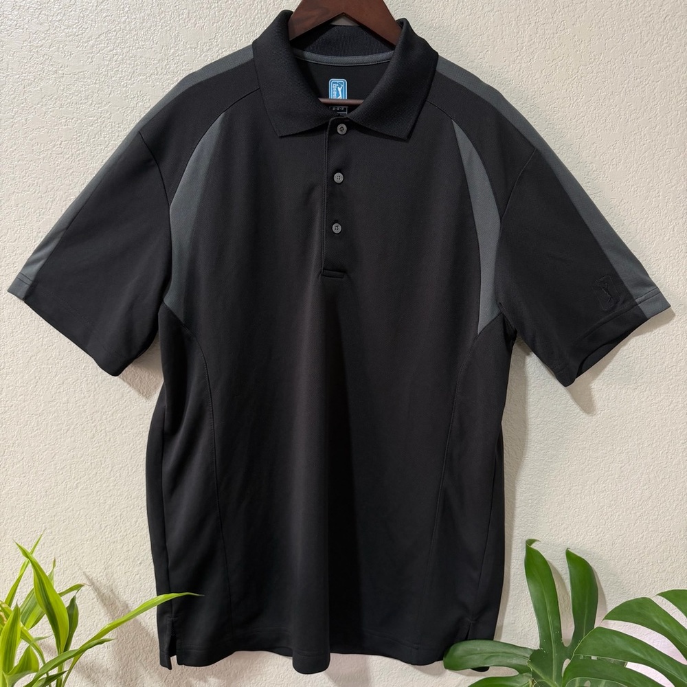 ✨4 for $15✨ PGA Tour Black and Gray Polo Shirt